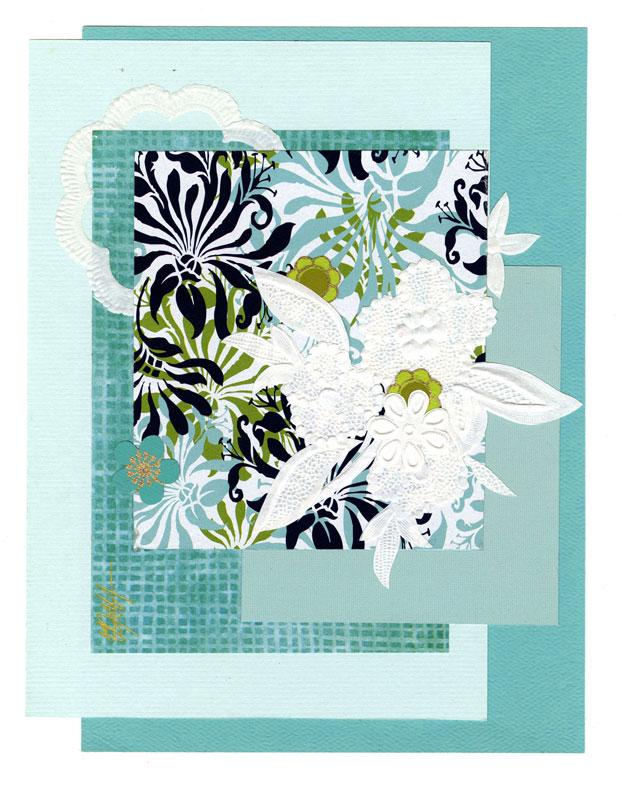 White Flowers collage by Gina Hanzsek