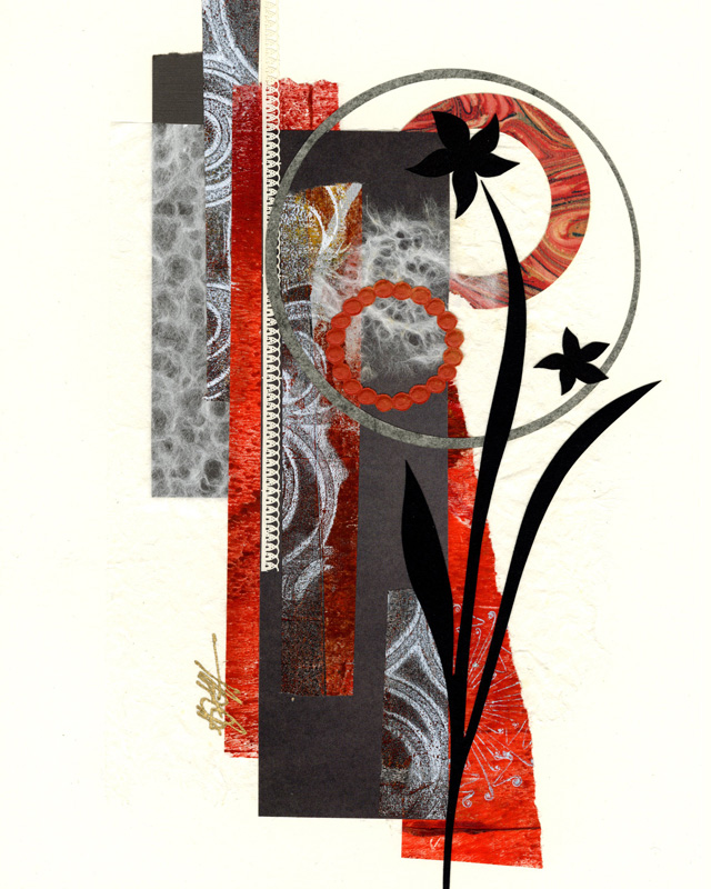 Circling Back II collage by Gina Hanzsek