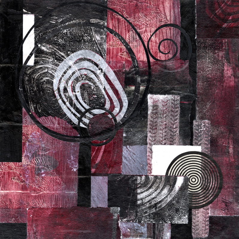 Layers of Time collage/assemblage by Gina Hanzsek