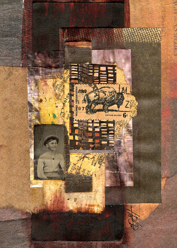 Out West collage by Gina Hanzsek