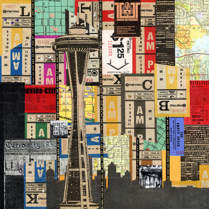 Take a Ride collage by Gina Hanzsek