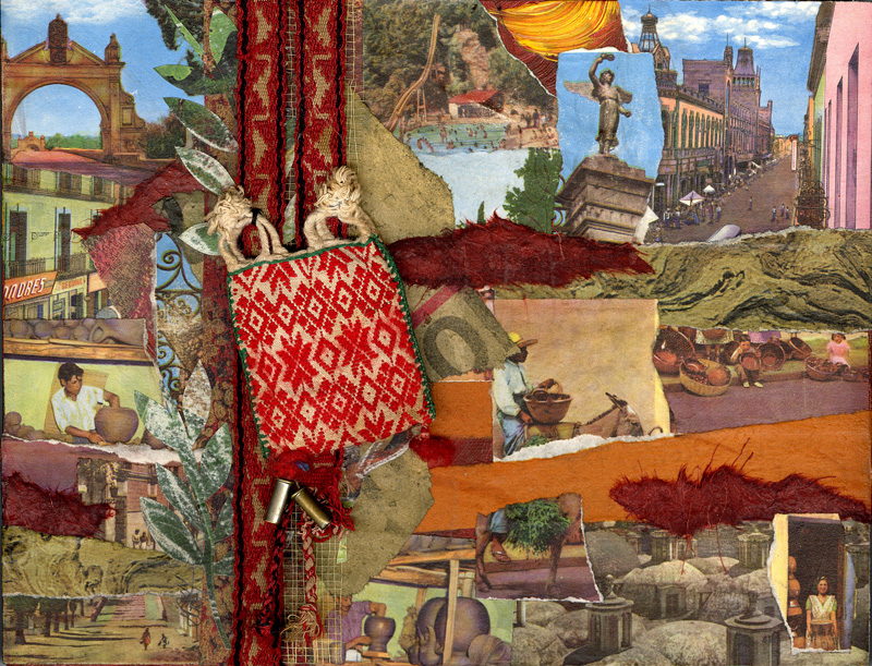 Traveling South collage by Gina Hanzsek