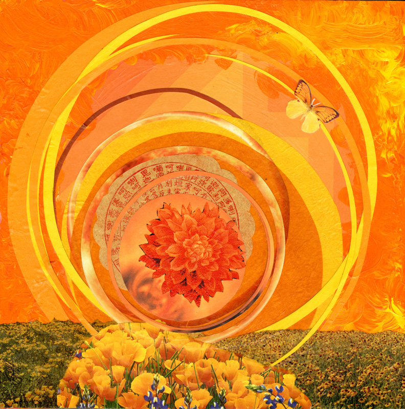 Here Comes the Sun collage by Gina Hanzsek